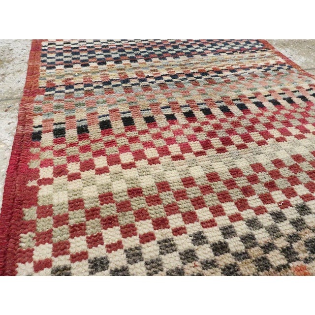 Mid 20th Century Galerie Shabab Collection Mid-20th Century Handmade Turkish Anatolian Art Deco Style Runner For Sale - Image 5 of 10
