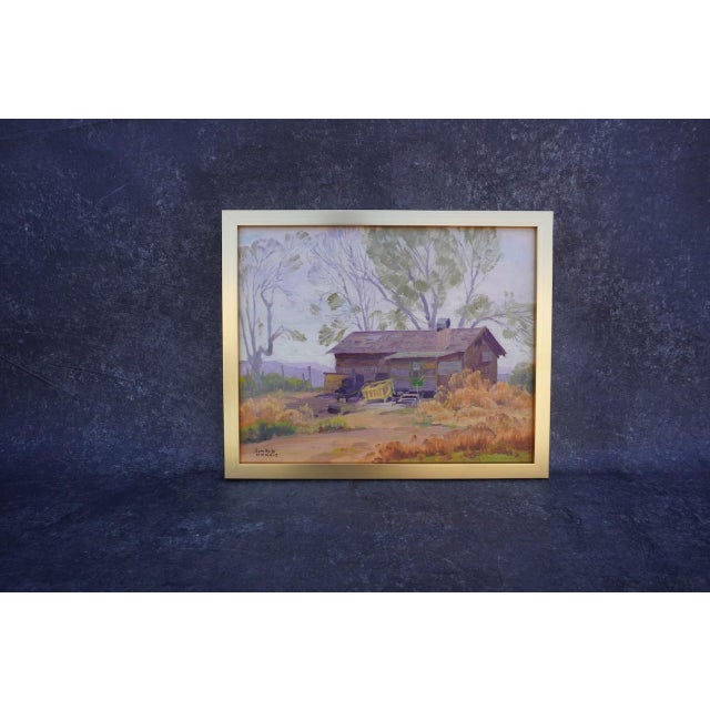 1930s Sam Hyde Harris- California Cabin - Oil on Board C 1930s, Framed For Sale - Image 5 of 9