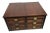 Antique Campaign Style Desk Top File Chest Cabinet For Sale