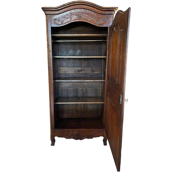 Rococo 38" Finished 1 Drawer Vintage Hutch For Sale - Image 3 of 3