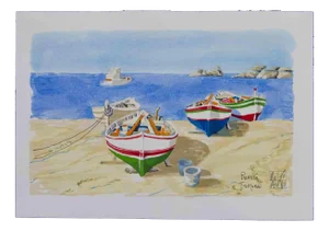 Aldo Riso, Presso Tropea, Lithograph, 2003