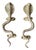 Hollywood Regency Gold Cobra Door Handles- A Pair For Sale
