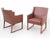 Pair of easy chairs in original brown leather and teak legs. Model 3246 - designed by børge mogensen and manufatured by...