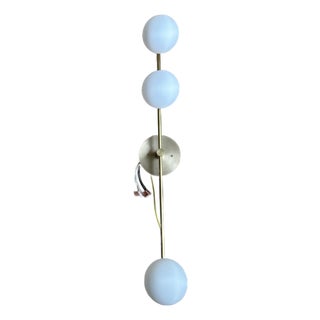 Elegant Modern Bauhaus-Inspired Wall Lights in Unlaquered Brass For Sale