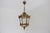 French Louis XV Style Brass and Etched Starburst Glass Lantern, 1950s For Sale - Image 3 of 14