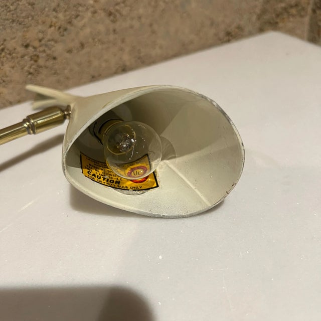 Mid-Century Modern 1950s Style of Laurel Sculptural Brass Desk Lamp For Sale - Image 3 of 13