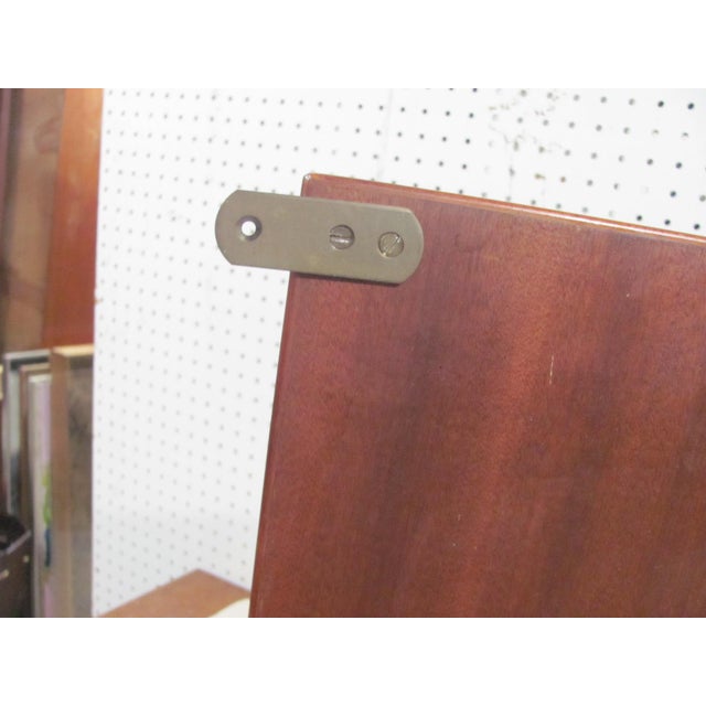 Hans J. Wegner for Getama Floating Nightstand in Teak Glass & Brass 1960s Signed For Sale - Image 12 of 13