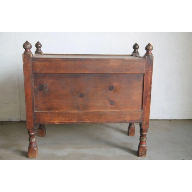Red Swat Valley Hand Painted Chest For Sale - Image 8 of 9