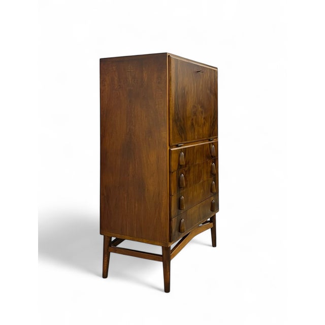 Mid 20th Century French Walnut Secretary, Denmark, 1950s For Sale - Image 5 of 18