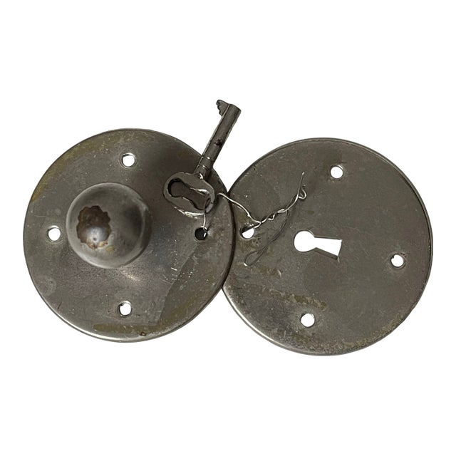 1930s Art Deco Furniture Hardware Keyknob Keyplate With Key For Sale