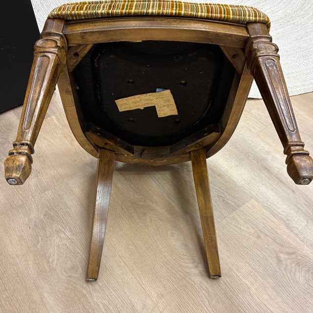Textile 1980s Drexel Cane Back Dining Chairs Original Fabric For Sale - Image 7 of 7