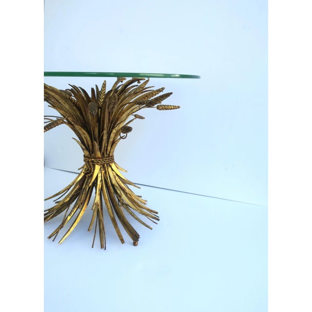 Italian Gold Gilt Sheaf of Wheat Side Drinks Table Aka Coco Table For Sale - Image 11 of 12