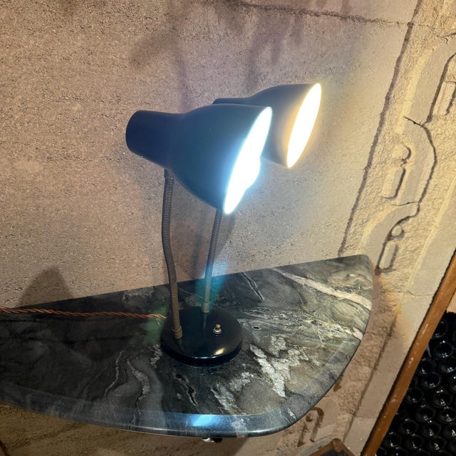 Mid-Century Modern Double-Headed Desk Lamp Lightolier Style For Sale In San Diego - Image 6 of 10