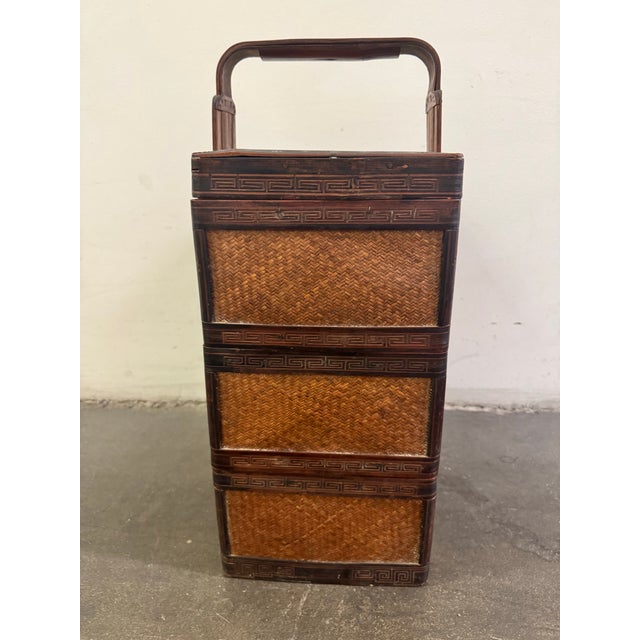 Mid 20th Century Traditional Beautiful Chinese Four Tiered Wedding Basket For Sale - Image 10 of 12