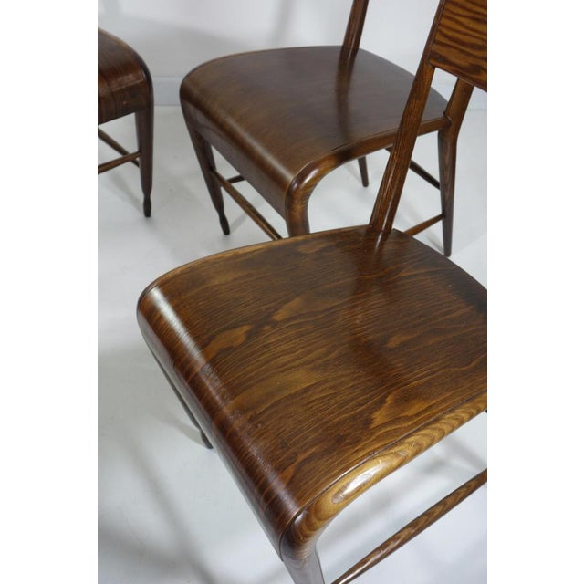 Robin Chairs in Chestnut by Massimo Iosa Ghini for Calligaris, 1989, Set of 4 For Sale - Image 15 of 18