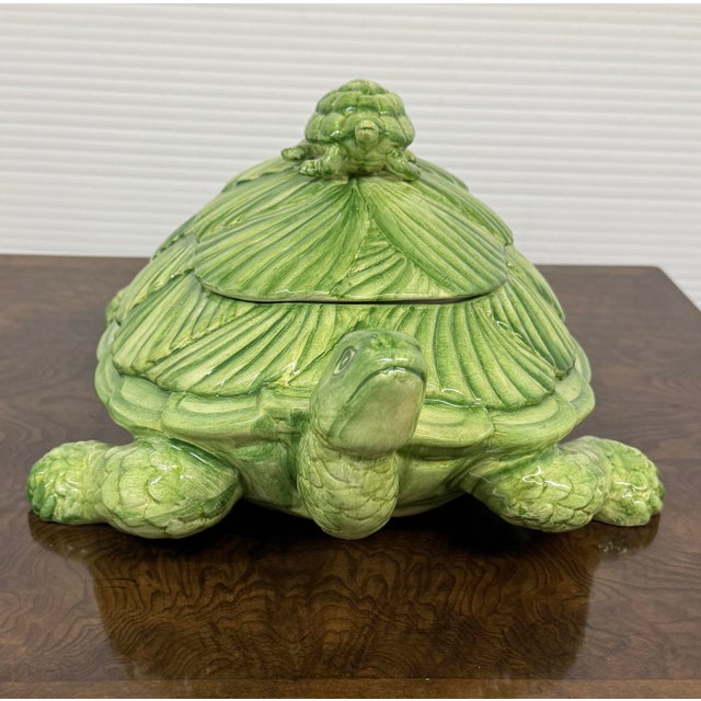 Design Plus Gallery presents a Turtle Figurine from Ceramiche d'Arte San Marco in Nove, Vincenza Italy. The ceramic turtle...