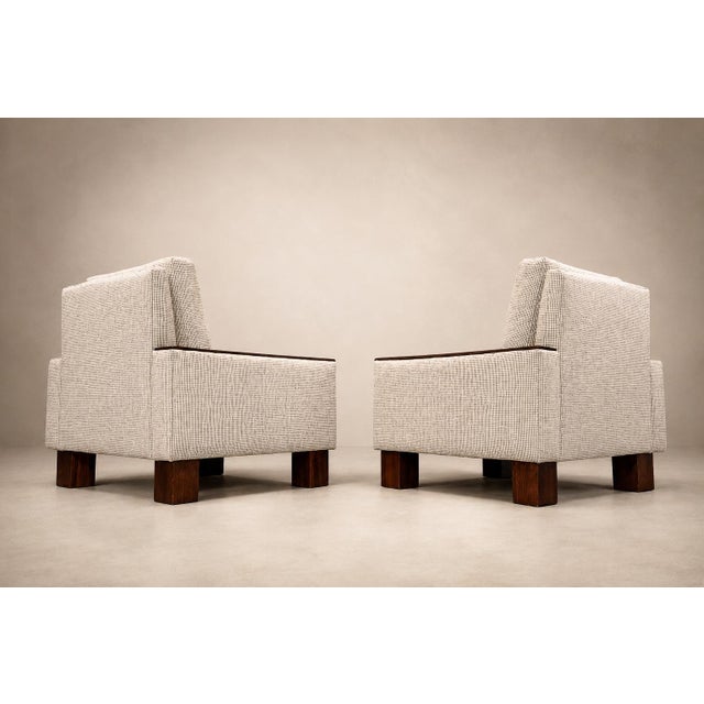Brazilian Modern Armchairs in Rosewood & Textured Bouclé-Weave Upholstery by Celina, 1960s For Sale - Image 9 of 18