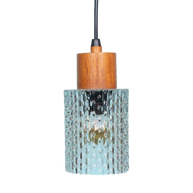 Vintage Glass Hanging Lamp by Carl Fagerlund For Sale