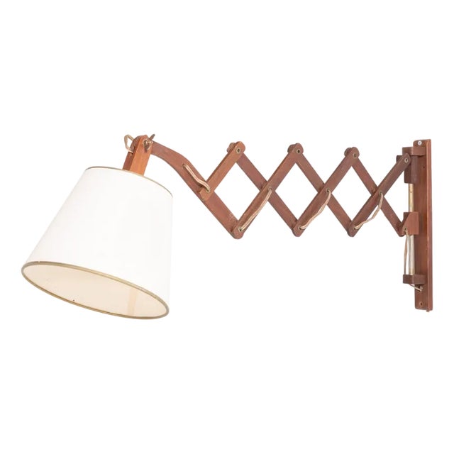 Scandinavian Scissors Wall Lamp, 1960s For Sale