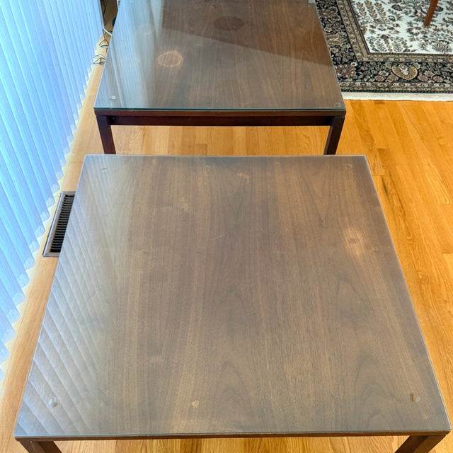 Mid-Century Modern Pair of Early Walnut Side Tables by Lewis Butler for Knoll, Early 1950s For Sale - Image 3 of 17