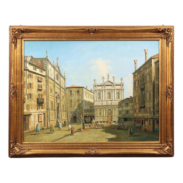 The Campo San Salvador in Venice, 20th Century, Oil on Canvas For Sale