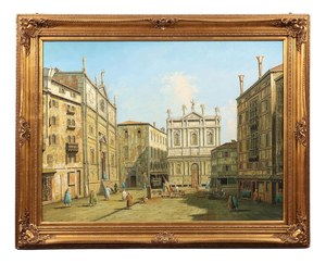 The Campo San Salvador in Venice, 20th Century, Oil on Canvas