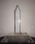 Contemporary Late 20th Century Architectural Leaded Glass Obelisk Table Lamp For Sale - Image 3 of 8