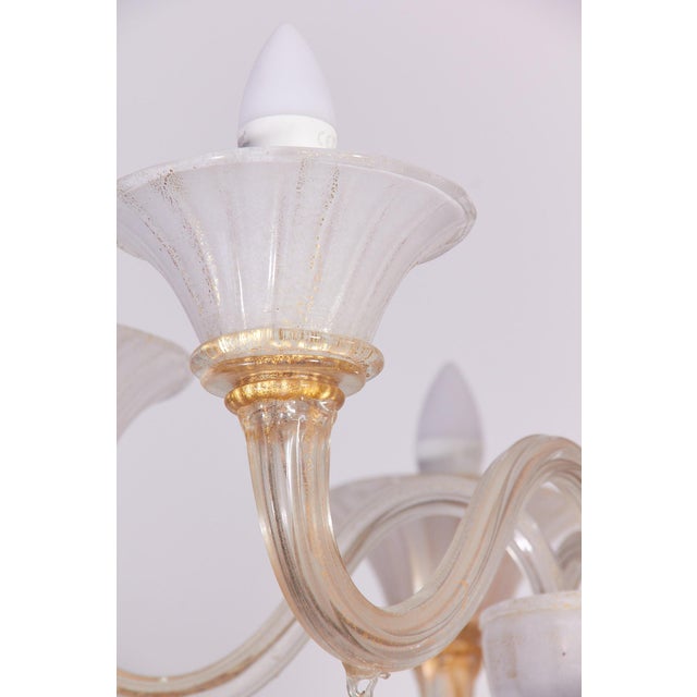 Metal Murano Glass Chandelier from Seguso, 1950s For Sale - Image 7 of 18