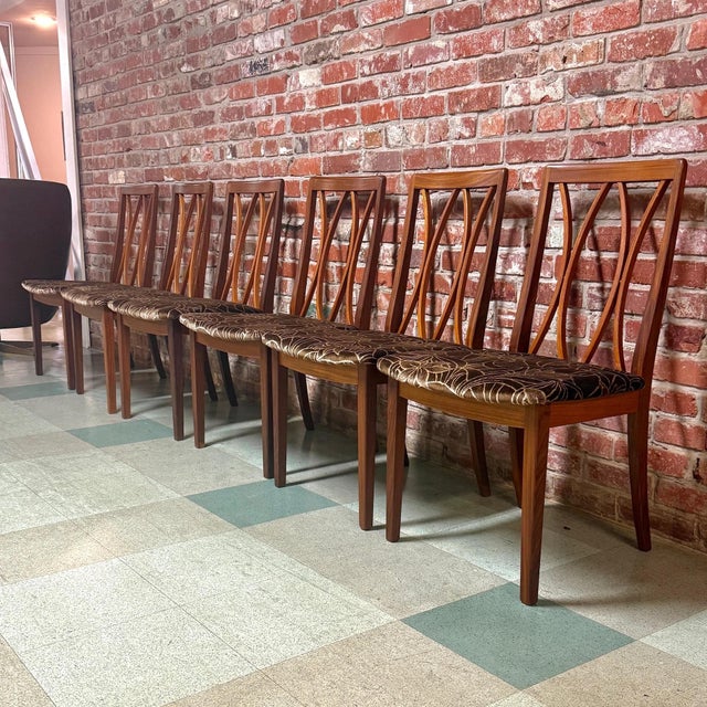Brown Mid 20th Century G-Plan X Dining Chairs by Leslie Dandy For Sale - Image 8 of 9