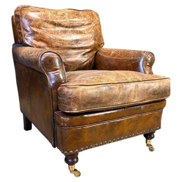 Mid-Century Modern Leather Club Chair, 1950s For Sale - Image 14 of 14