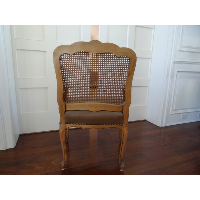 Mid 20th Century Pair Louis XV Regency Style Chairs For Sale - Image 4 of 4