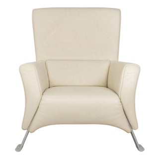 Leather 322 Armchair White Cream from Rolf Benz For Sale