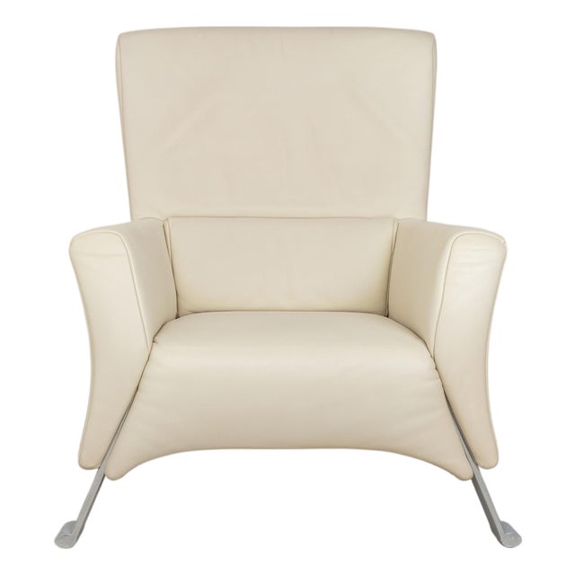 Leather 322 Armchair White Cream from Rolf Benz For Sale