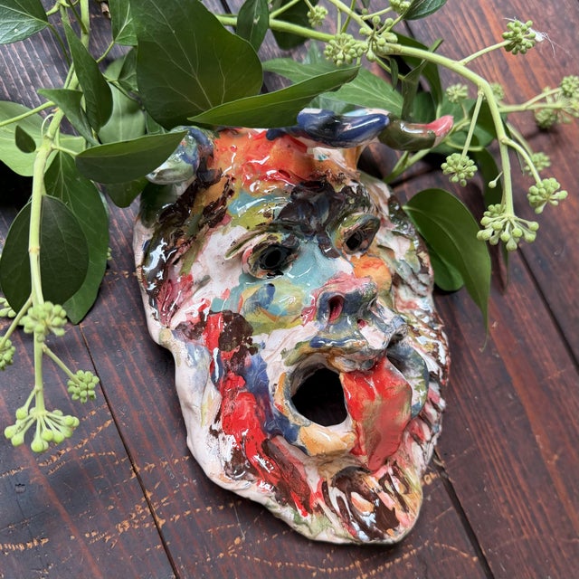 Apotropaic Ceramic Seminara Mask from Gennaro Condurso, Italy, 2010s For Sale - Image 4 of 10