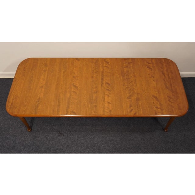 Late 20th Century Ethan Allen Heirloom Nutmeg Maple Colonial Early American 96" Dining Table 10-6163p For Sale - Image 5 of 12