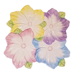 Vintage 1992 Bombay Company Spring Flower Floral Platter