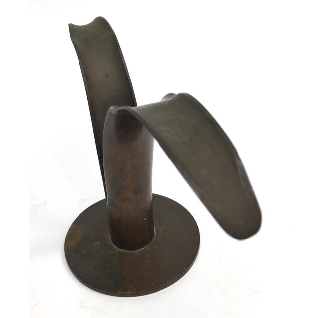 Brass Antique Holland Brass Candle Holder For Sale - Image 8 of 13