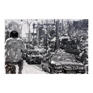 Chinese Contemporary Art by Zhao De-Wei, Urban Landscape Series, Cyclises, 2012 For Sale