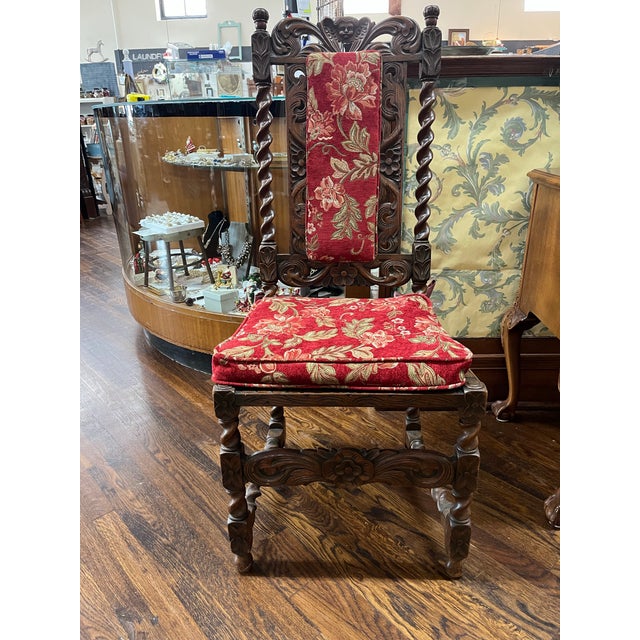 Late 19th Century Renaissance Barley Twist Fruitwood Chairs For Sale In Dallas - Image 6 of 6