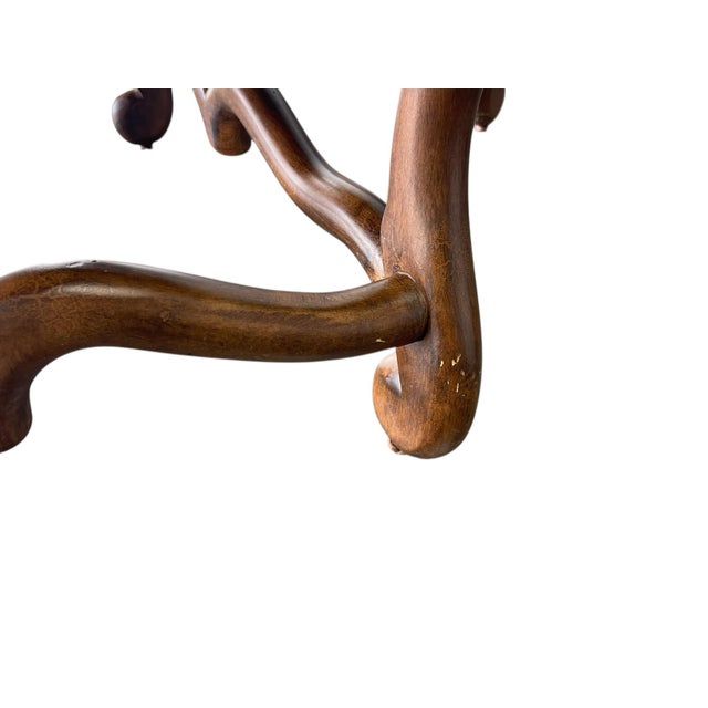 Custom Round Four Piece Ottoman Set, Blue Zebra Print For Sale - Image 9 of 12