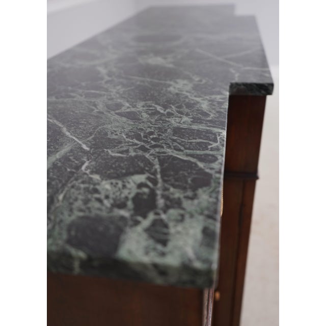 Vintage Cabinet Made Regency Marble Top Credenza For Sale - Image 9 of 18