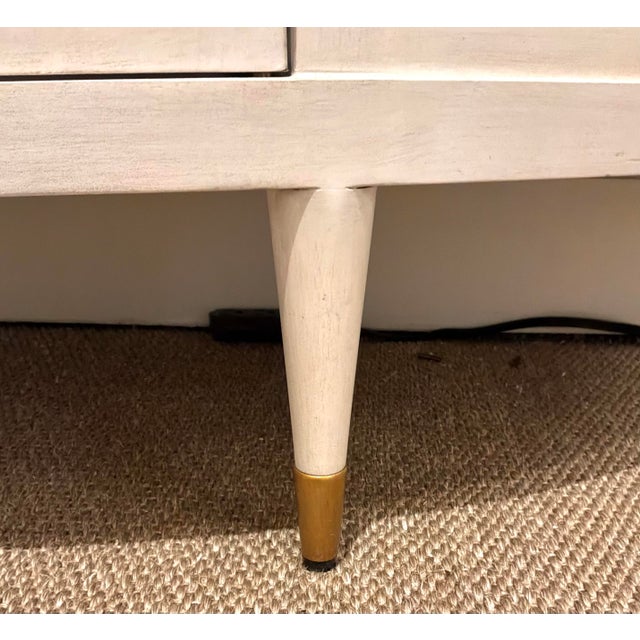 2020s Revelation Modern White Wood Paris Demilune Console Table For Sale - Image 5 of 8