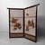 Brown Japanese Wooden Two-Panel Screen with Shishi and Peonies, 1940s For Sale - Image 8 of 18