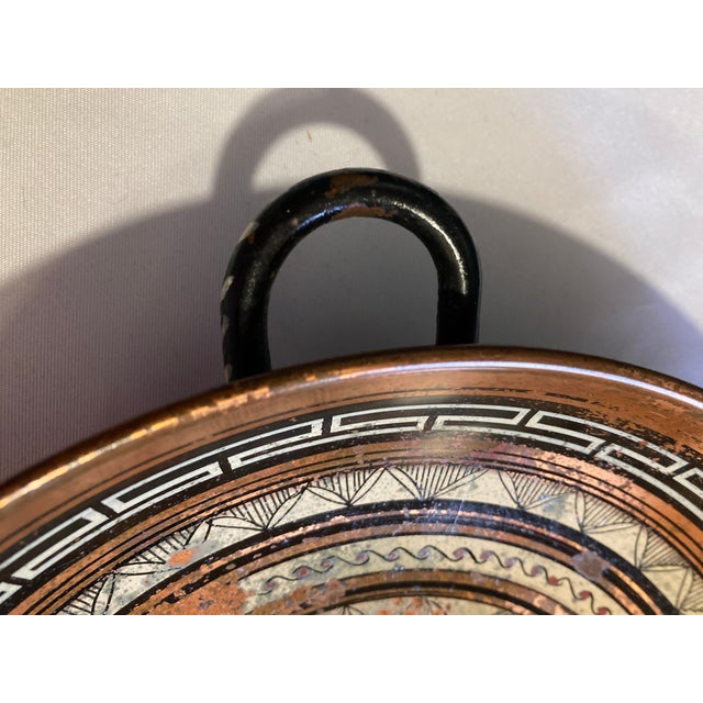 Vintage Greek Key Copper Plate With Classical Chariot Motif For Sale - Image 11 of 16