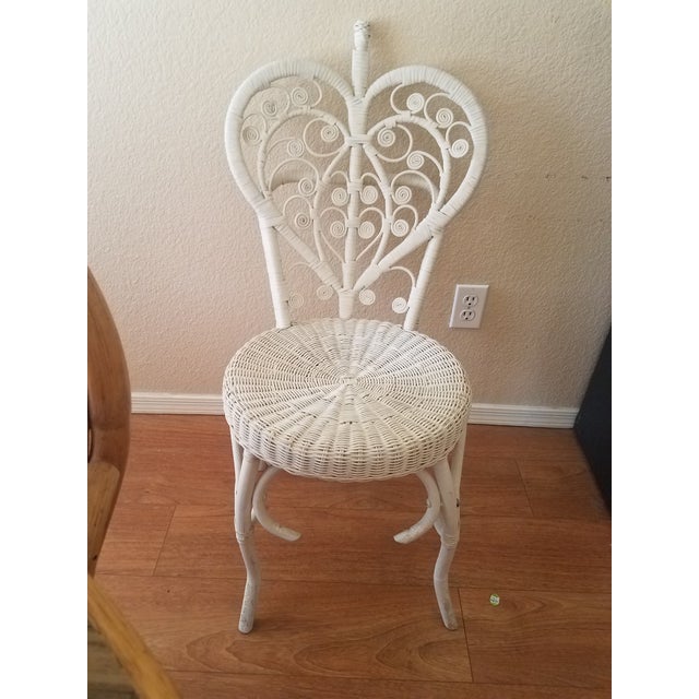 1960s Vintage Wicker Heart Shaped Chair Chairish
