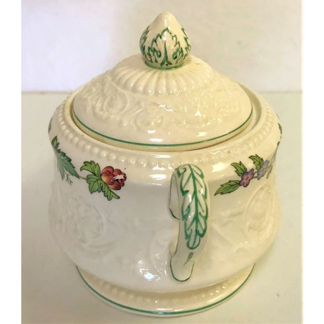 American Vintage Wedgewood Patrician Tapestry Collection Sugar Bowl With Lid For Sale - Image 3 of 9