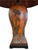 A richly detailed accent lamp with a warm amber-brown body, raised reed and cattail motifs, and a sculptural dragonfly...