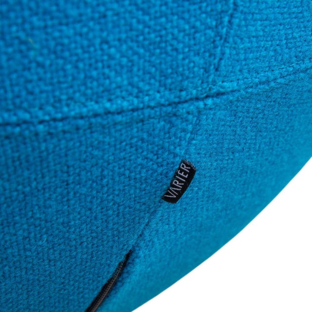 Textile Planet Swivel Armchairs in Blue Fabric from Varier, Set of 2 For Sale - Image 7 of 17
