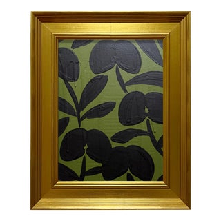 Ron Giusti Mini Orchid Forest Black Acrylic Painting For Sale
