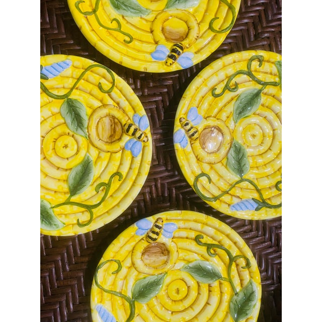 Ceramic Vintage Bombay Co. Bee Ives Decorative Plates Circa 1994- Set of 4 For Sale - Image 7 of 12